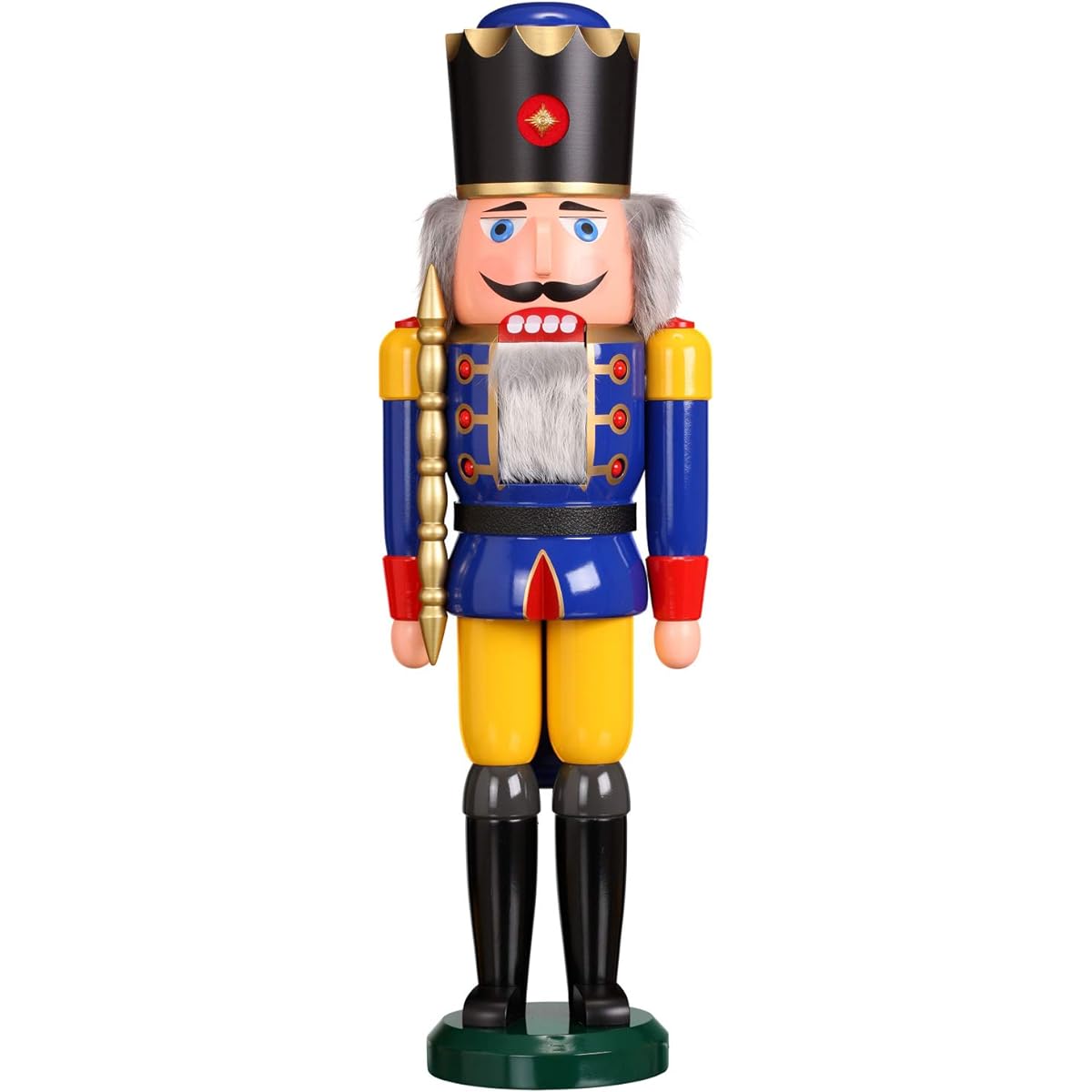 Nutcracker King Blue Height 60 cm Original from the Erzgebirge Folk Art Seiffen
