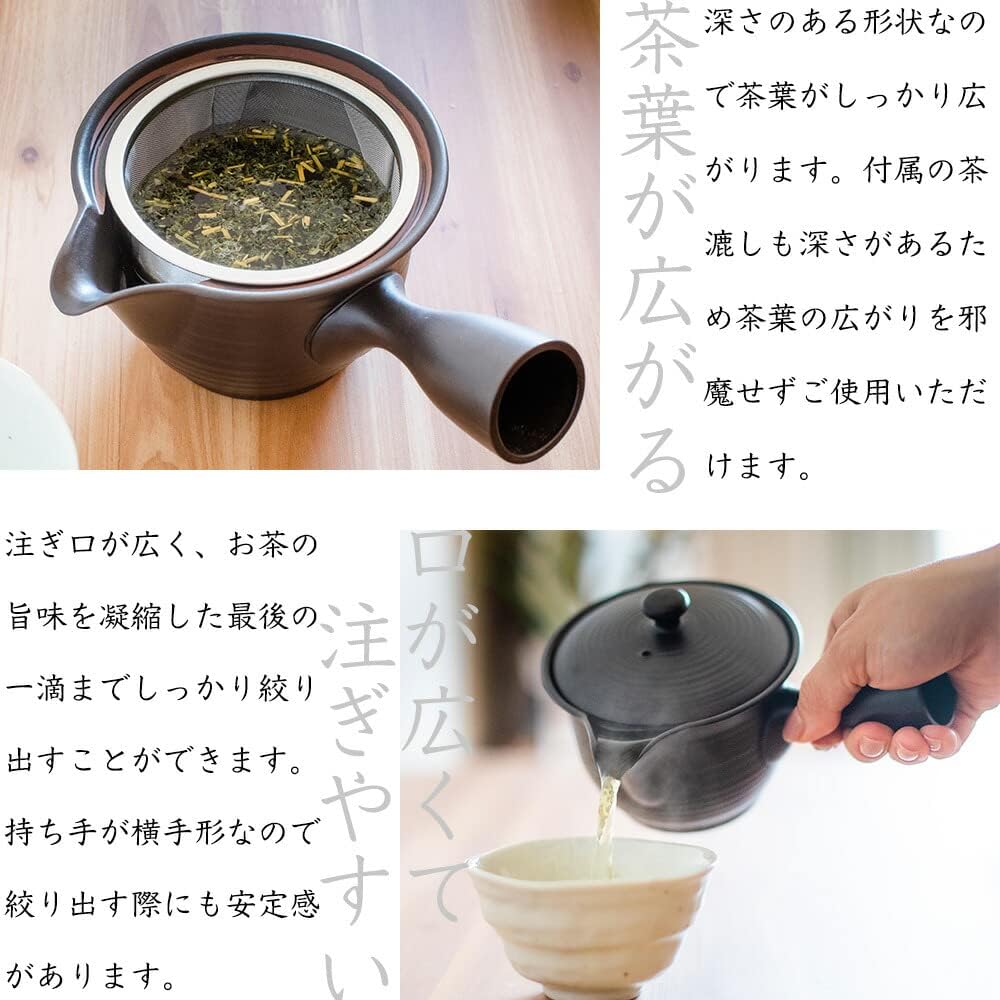 Himawarido Teapot Tokoname Ware Made in Japan (Vermilion)