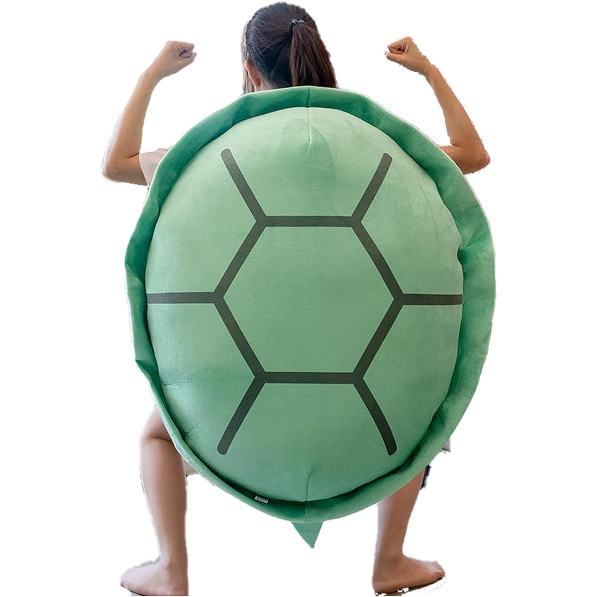 Lesor Extra Large Kawaii Turtle Shell Plush Toy, Tortoise Shell Pillow, Wearable Turtle Shell Pillow Weighted Stuffed Animal Costume Plush Funny Dress Up Plush Cushion Toy Doll Gift for Kids Adults (150cm)