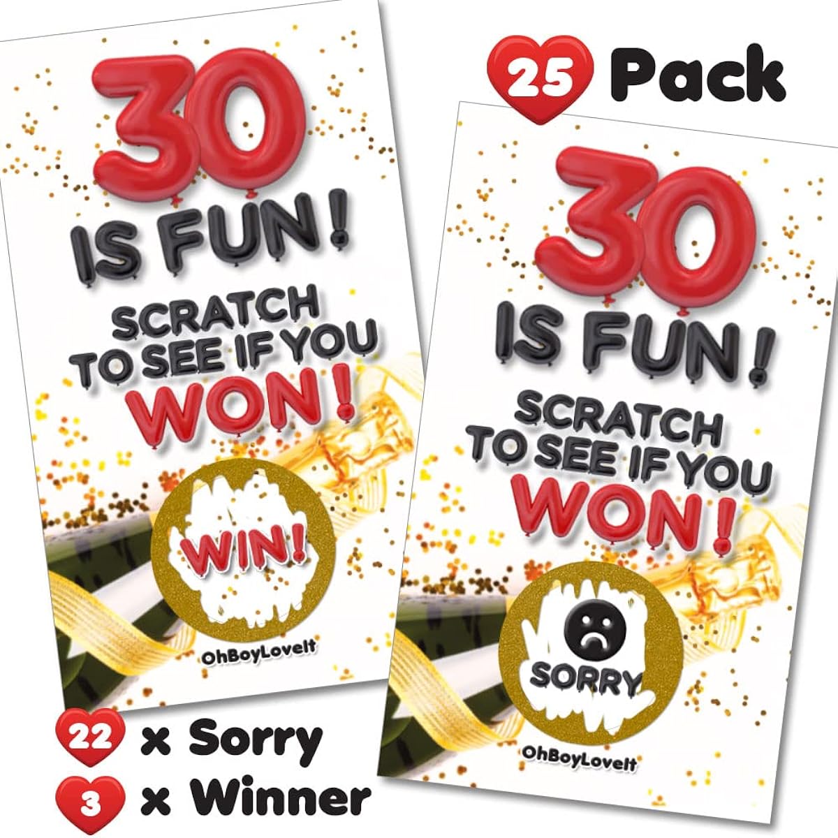 Oh Boy Love It Scratch Off Party Game (Party 30)