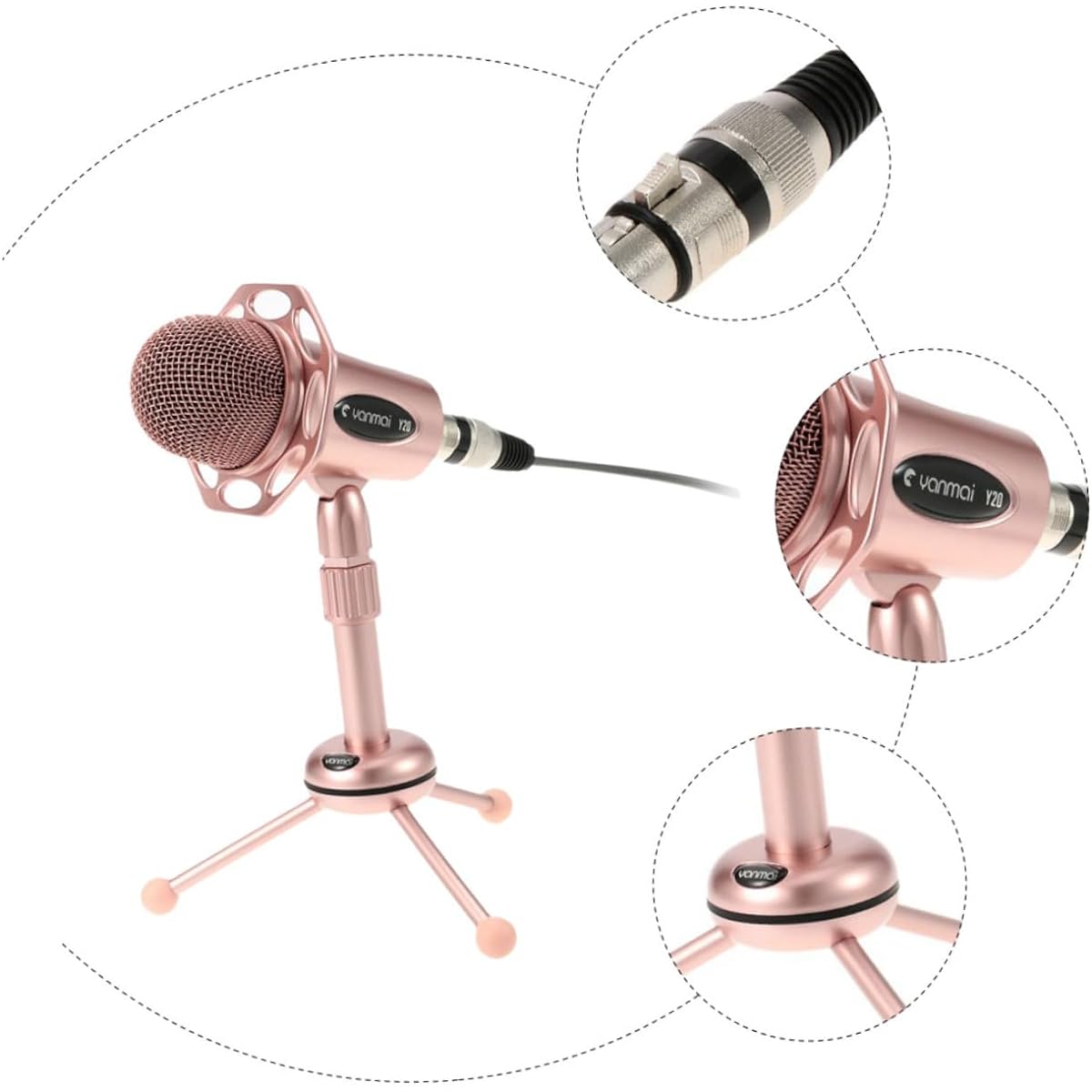 VICASKY 3 Set Gaming Microphone Computer Microphone Stand Pink Microphone Stand Microphone Mount Host Microphone Streaming Microphone Microphone A