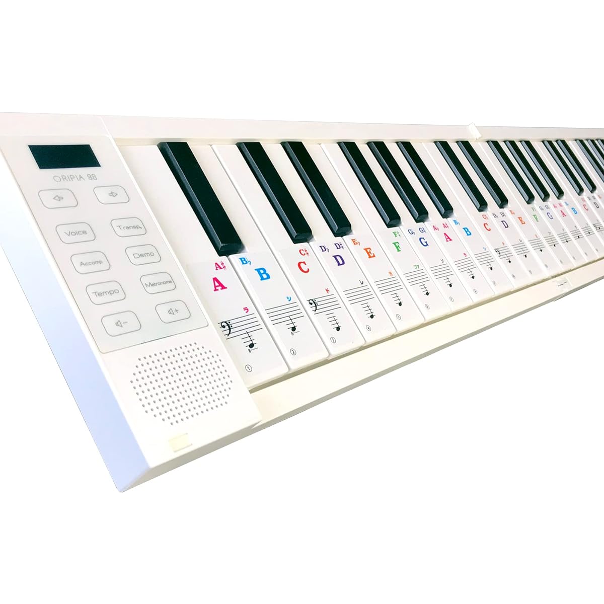 TAHORNG ORIPIA49 + Pre-Piano Lesson Idea Collection + Olipia Piano Sticker Olipia 49 White OP49 ORIPIA PIANO STICKERS TAHORNG 49-key Foldable Electronic Piano Musicanova Ongaku-no-Tomosha ONTOMO MOOK