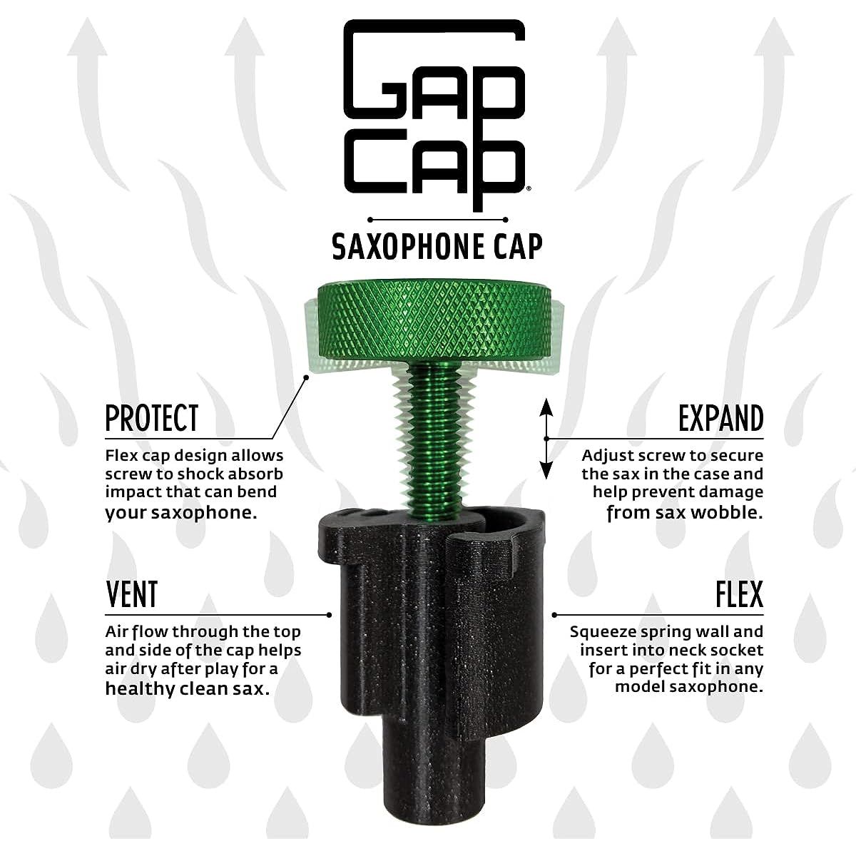KEY LEAVES GapCap Gap Cap for Tenor Saxophone End Plug Key Leaves