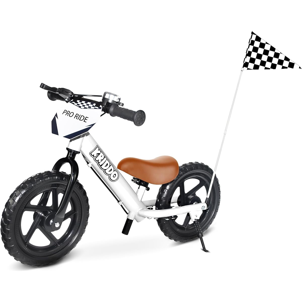 KRIDDO Pro Toddler Balance Bike 2 3 4 5 Years Old 12 Inch Push Bicycle with Hand Brake Stable Balancing Gift Bike for Boys/Girls Ages 2-5