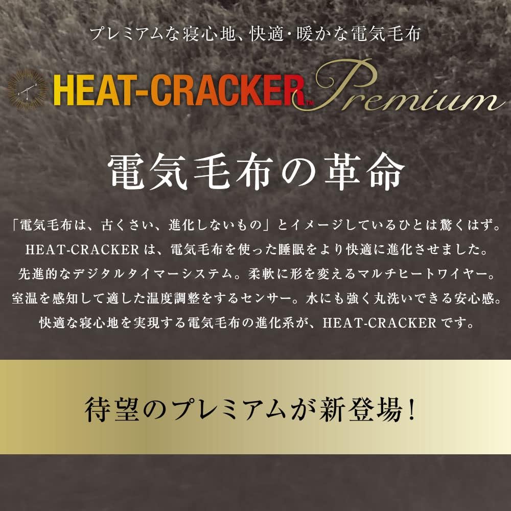 HEAT CRACKER Heat Cracker Premium Electric Blanket Dual Use Blanket Brown
