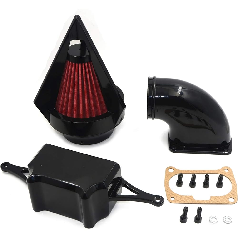 HTTMT- Glossy Black Diamond Air Cleaner Intake Compatible with 2002-2010 Roadstar Midnight Warrior [P/N:MT232C]