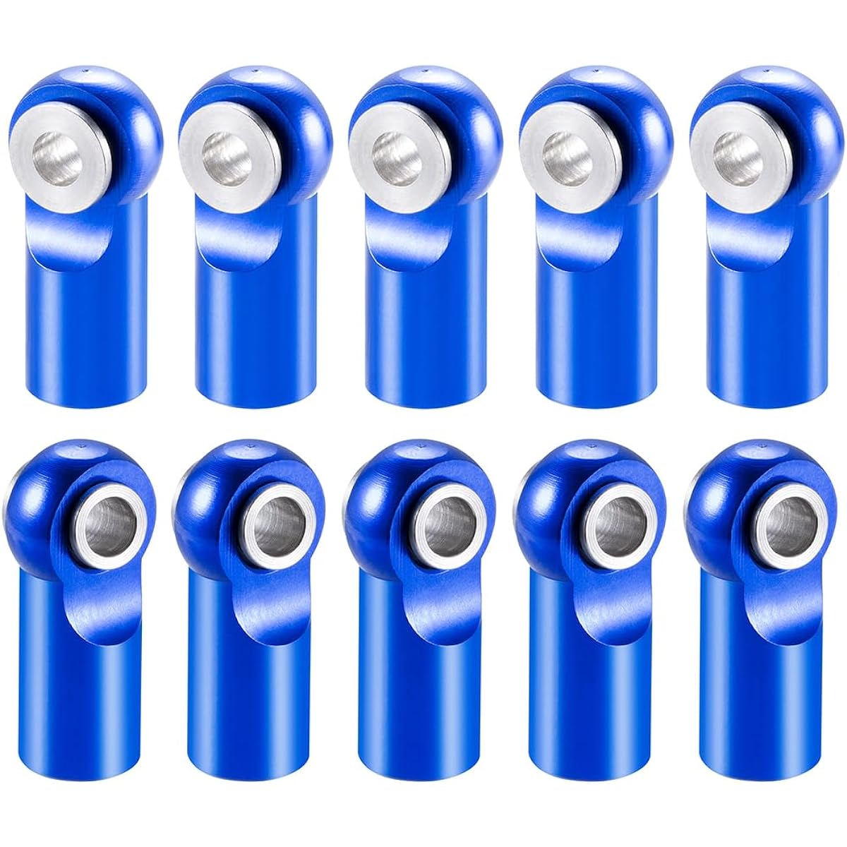 MORLORDY 10pcs M2.5 Tie Rod End Ball Joint Link Ball Head Holder RC Car Truck Upgrade Parts (Blue)