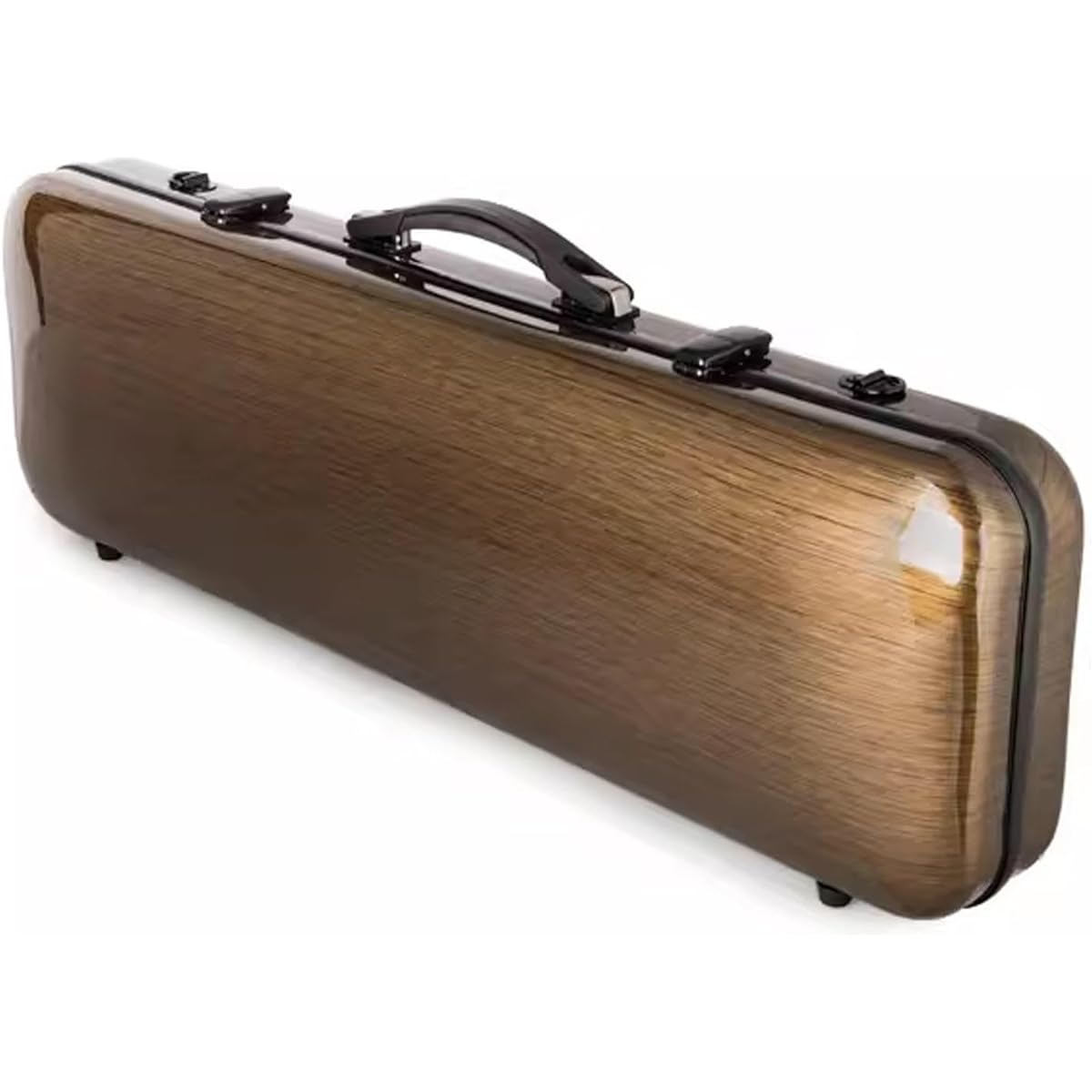 Violin Case, 4/4 Full Size Violin Hard Case, Portable Lightweight Violin Case Backpack, Violin Backpack with Hygrometer, Violin Protection Box with Carry Strap, Leather Handle, Violin Backpack Exquisite Appearance for Violin Players, Gold