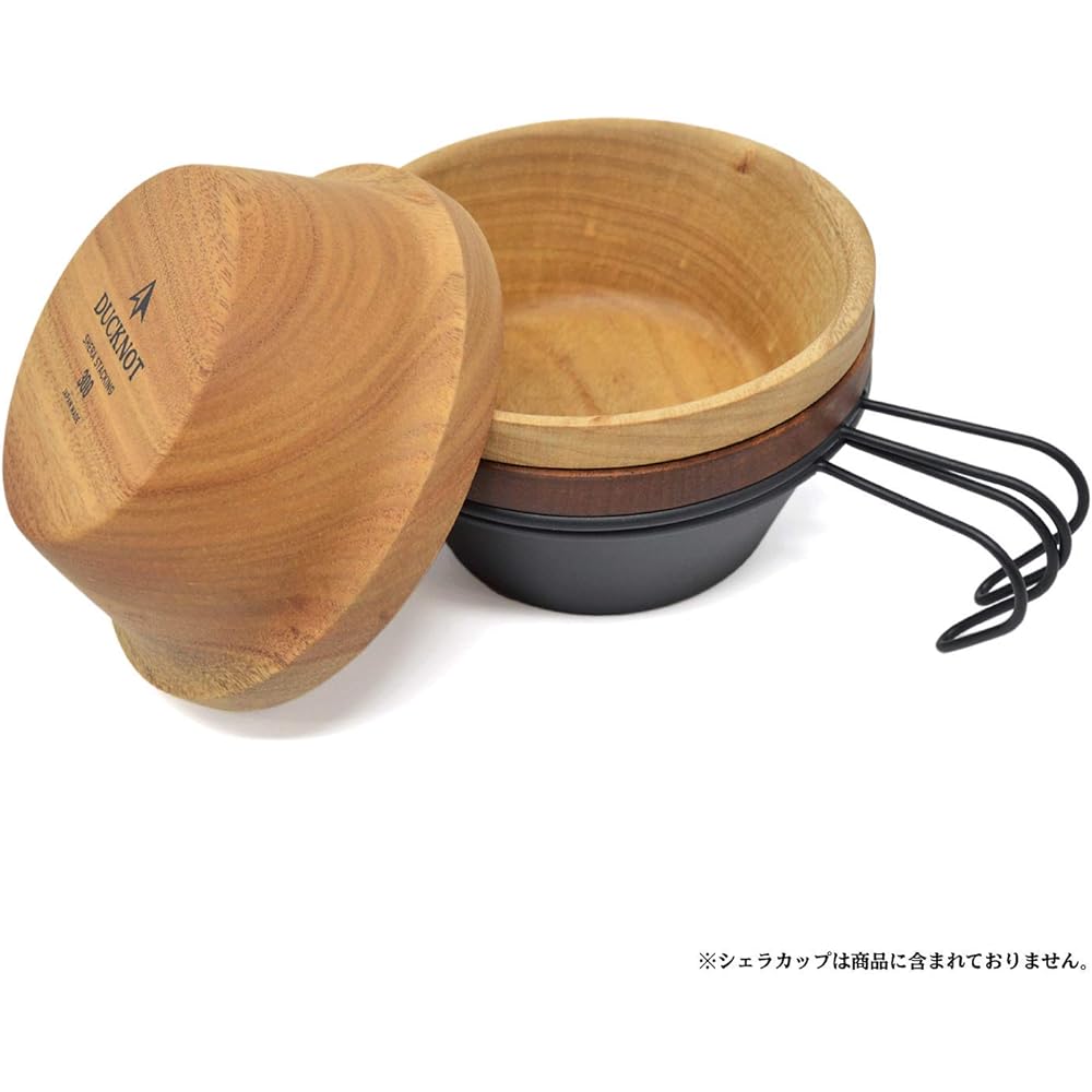 DUCKNOT Sherasta Wood Cup Natural Wood Solid Wood Stacking Shera Cup Outdoor Made in Japan (Natural)