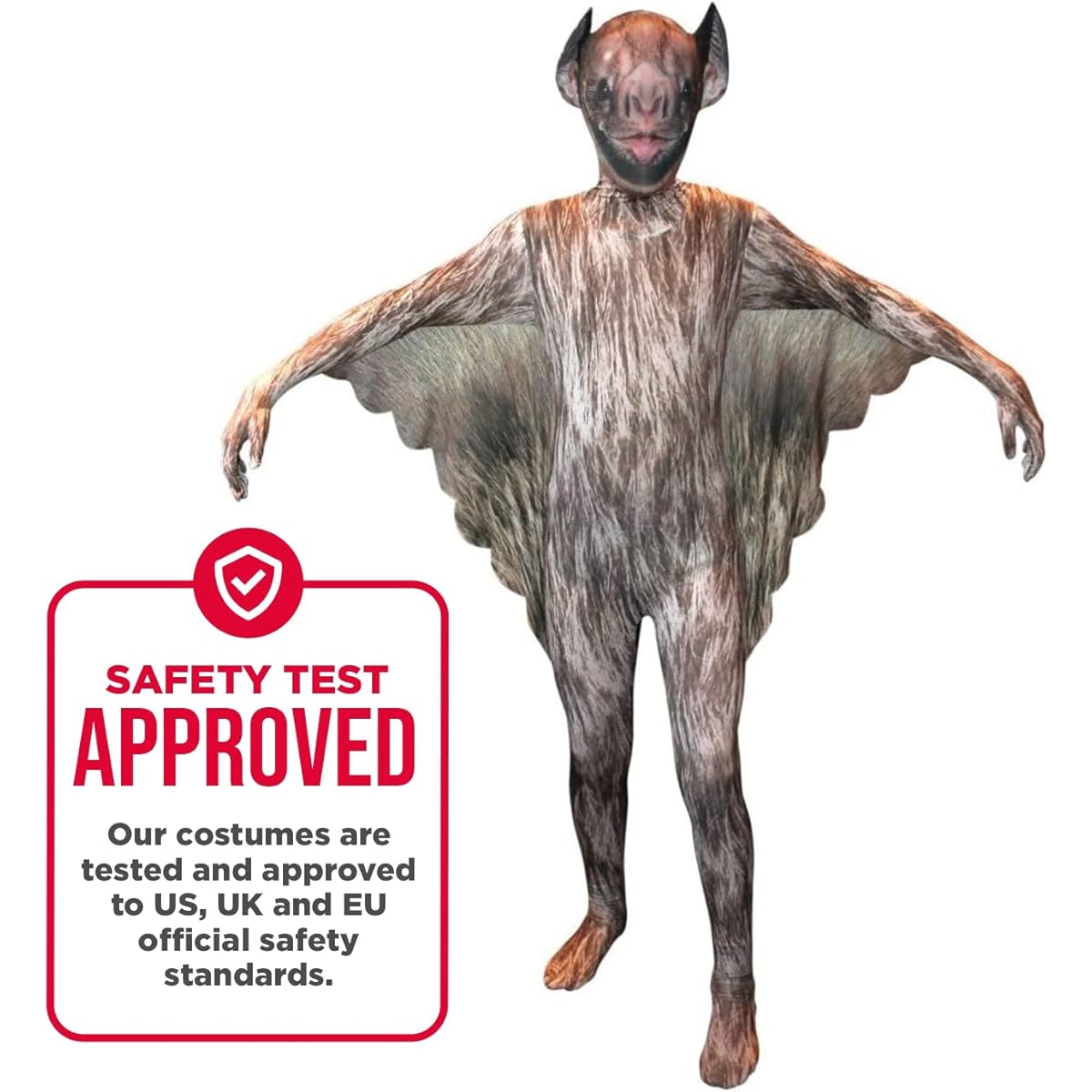 Morphsuit Vampire Bat Kids Animal Planet Fancy Dress Costume - Size Medium 3" 7-4" 0 (108cm-122cm)