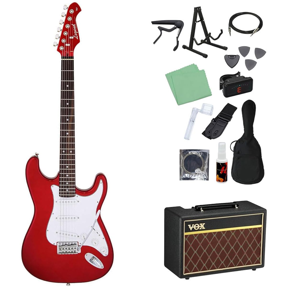 LEGEND LST-Z Electric Guitar Beginner 14-piece Set [With VOX Amplifier] CACA Stratocaster Type Legend
