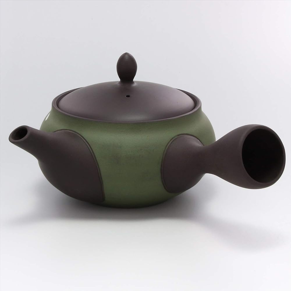 Tokoname ware Uko black mud Mocco purple medium band teapot 230ml F833