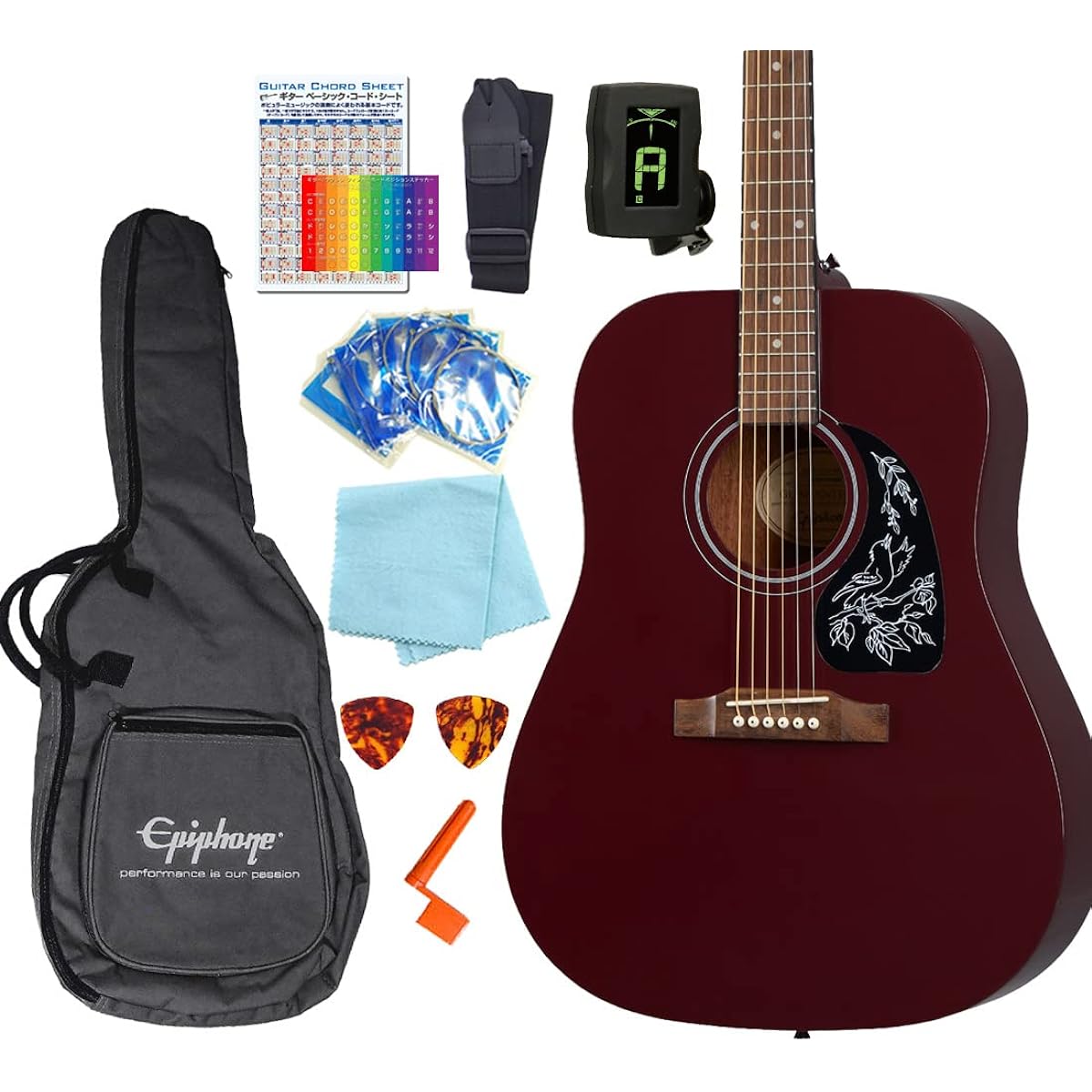 Epiphone Acoustic Guitar Starling, Beginner's, Super Beginner's, 10-piece set, WR [98765]