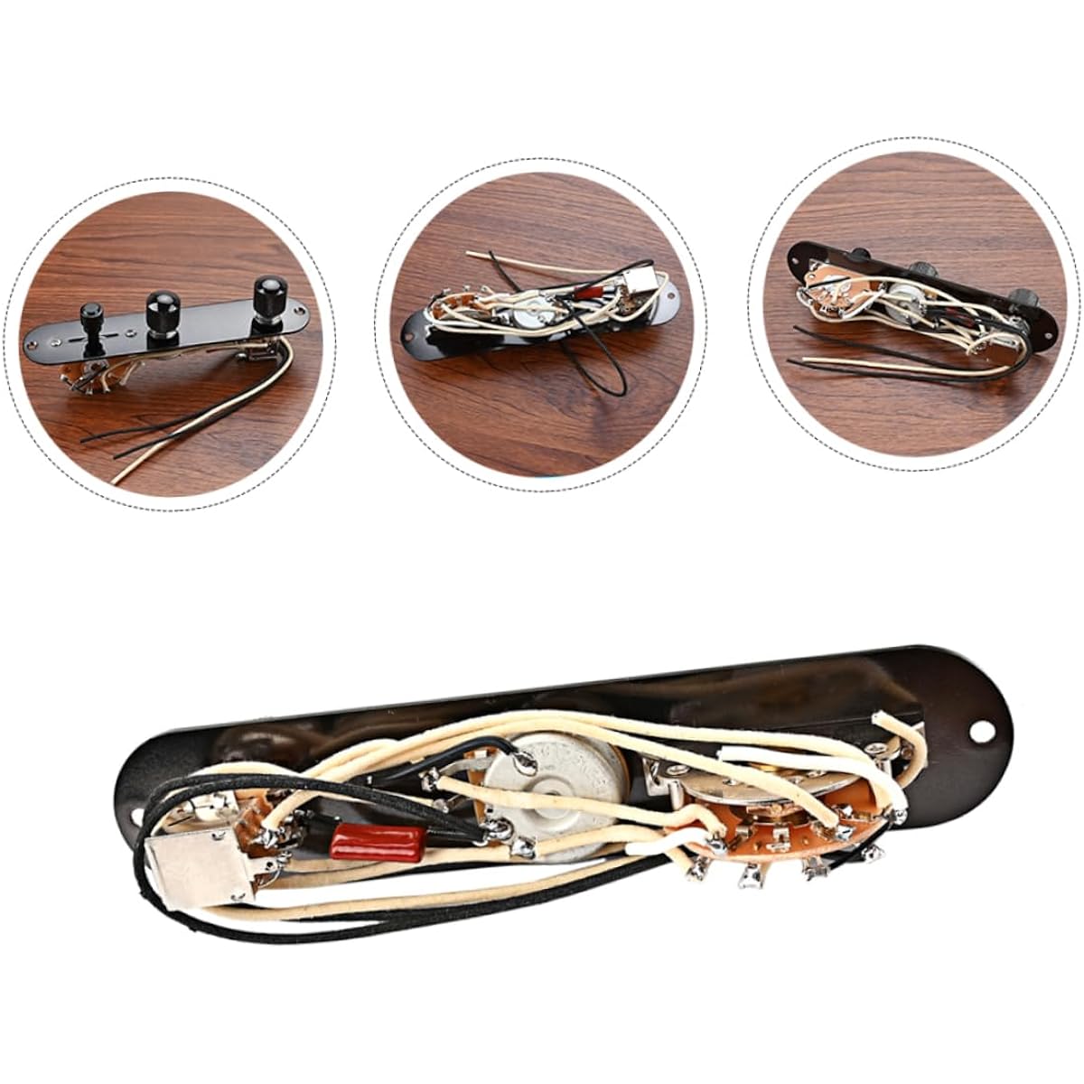 VICASKY Set of 5 Guitar Line Saddle Plates Guitar Accessories Loaded Control Plate Metal Guitar Control Plate Professional Guitar Control Plate Loaded Guitar