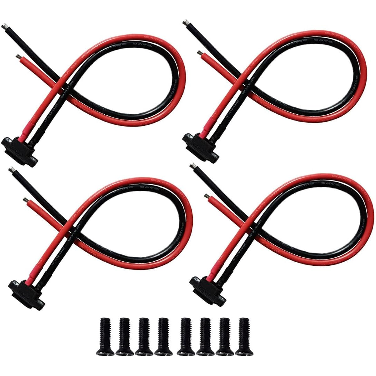 XT60EW-M Mountable XT60E Male Plug Connector 2pcs 12AWG 30cm Silicone Wire for RC Drone Aircraft FPV Racing Drone