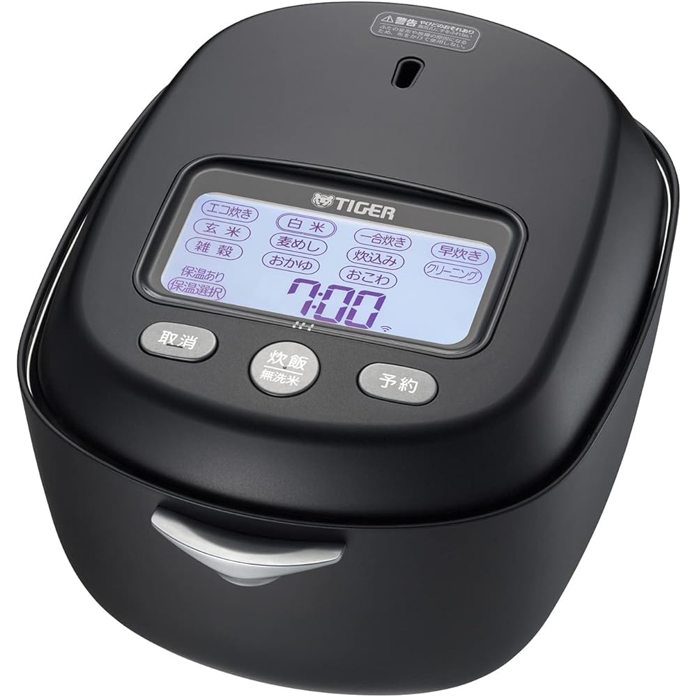 Tiger Thermos (TIGER) IH Rice Cooker 3 Cups Freshly Cooked Small Capacity Far Infrared 5 Layer Earthen Pot Heat Storage Coated Pot Steel White JPF-G055WL