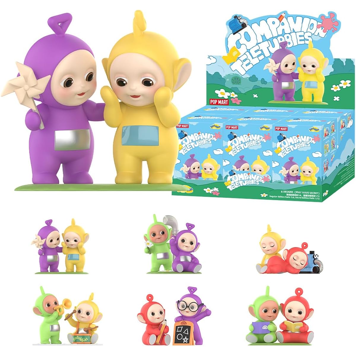 POP MART Teletubbies Companion Series [Assorted Box 6 Pieces] Pop Mart Gachapon Blind Box Figures Plastic Model Premium Toys PVC Soft Vinyl Original Character Birthday Gift