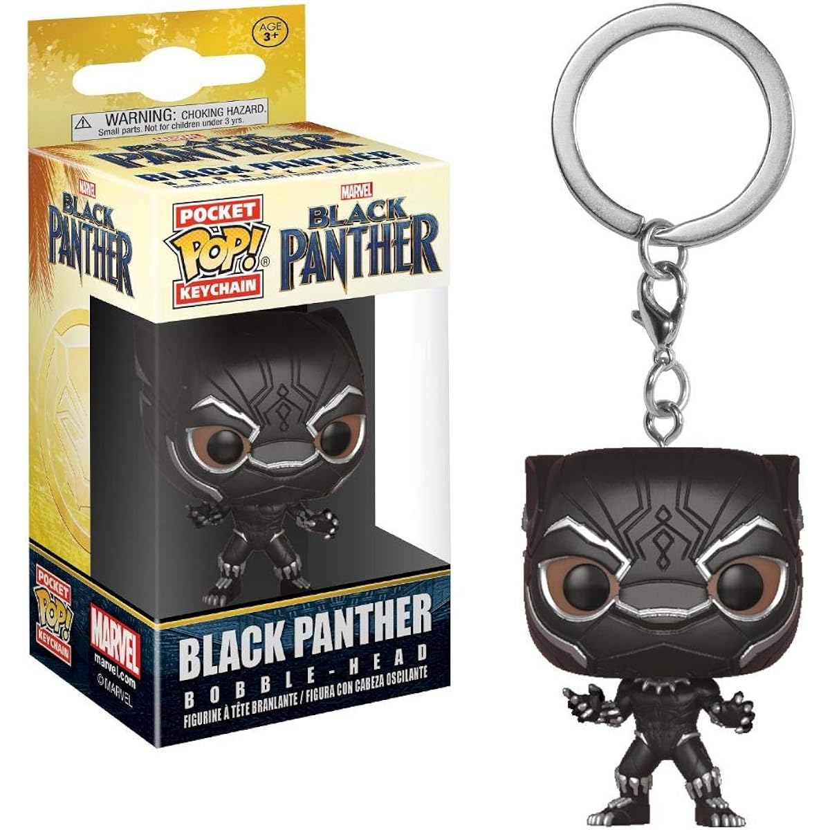Funko - Porte Clé Marvel Black Panther - Black Panther Pocket Pop 4cm - 0889698240819
