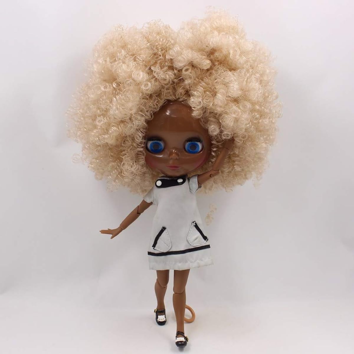 Blyth Blythy Doll Super Black Skin Tone Dark Skin BJD 30cm Toy Girl Gift,si dai super dark