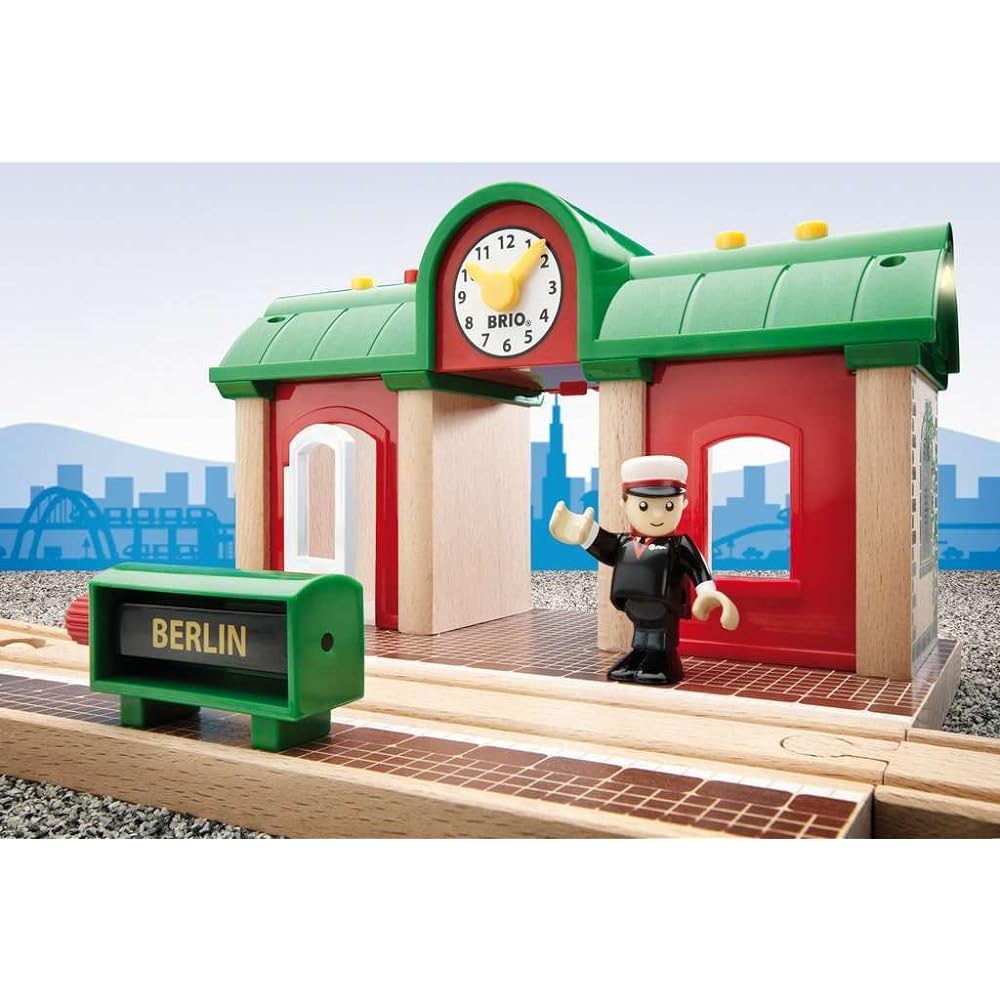 BRIO WORLD Record & PlayStation [Station Train Toy Wooden Rail] 33578