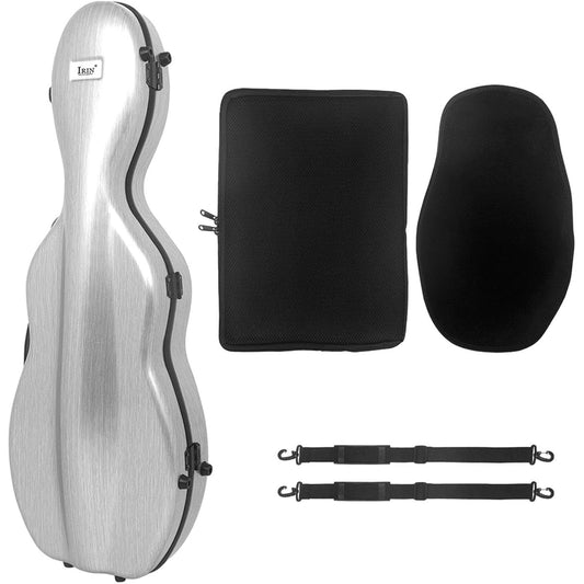 aternee Violin Case 4/4 Violin Hard Case Carbon Fiber Carrying Bag Adjustable Straps for Beginners Performance Rehearsal Stage Outdoor, Argent