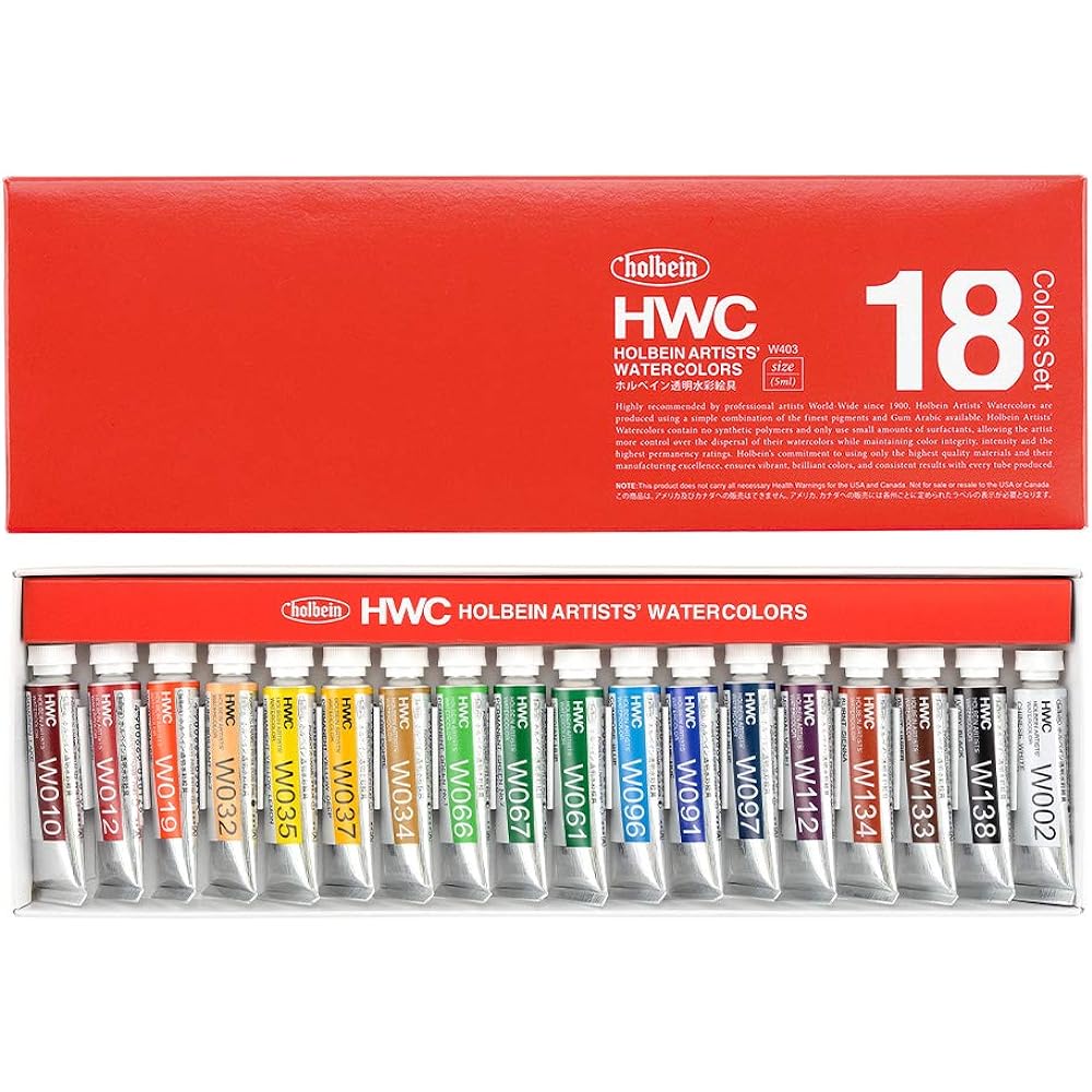 Holbein Transparent Watercolor Paint W409 5ml 48 Color Set 3409