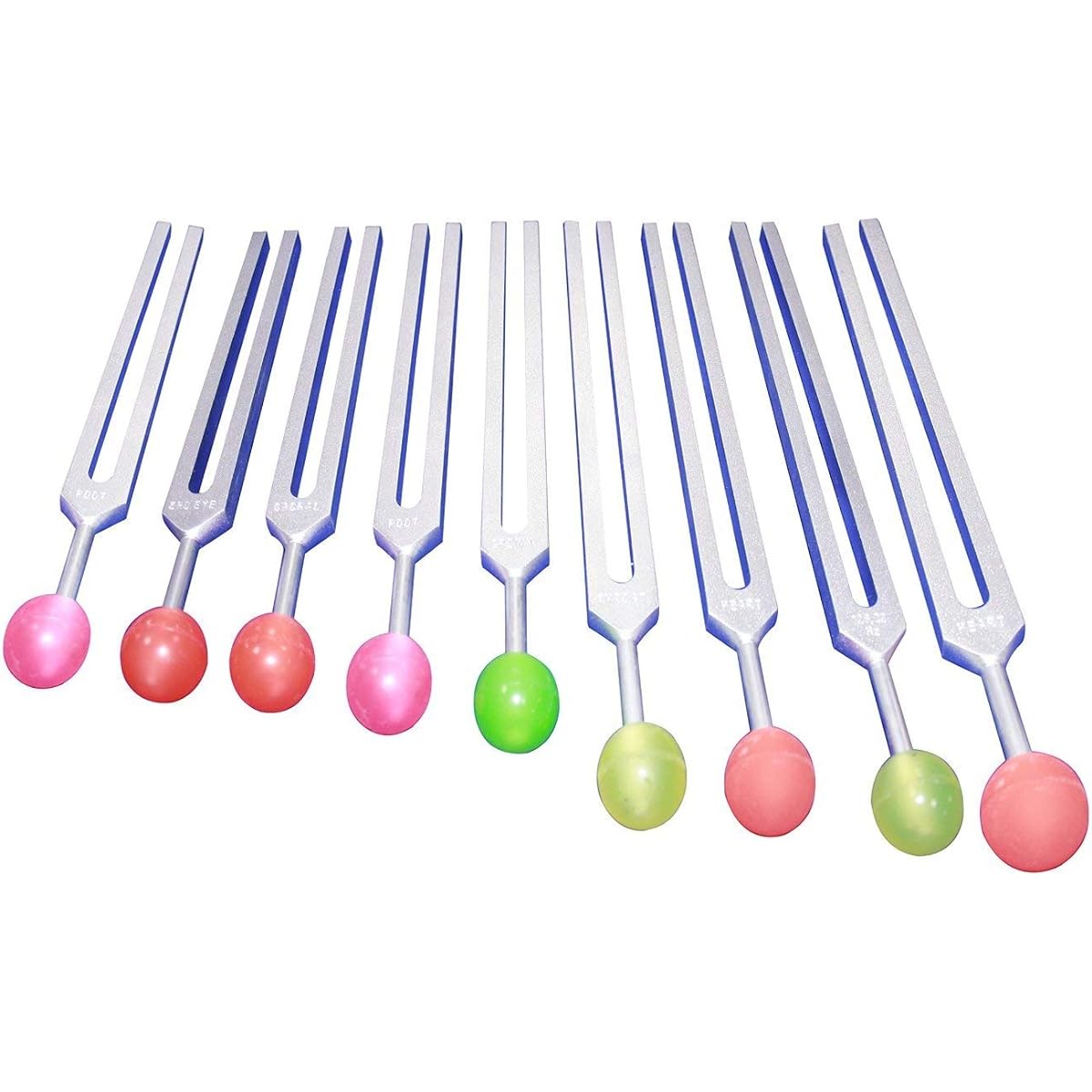 Radical Solfeggio Tuning Fork Set - Perfect for 9 Tuning Forks Chakra Color Rubber Balls and Wooden Hammer Mallets Sound Therapy (174Hz, 285Hz, 396Hz, 417Hz, 528Hz, 639Hz, etc.)