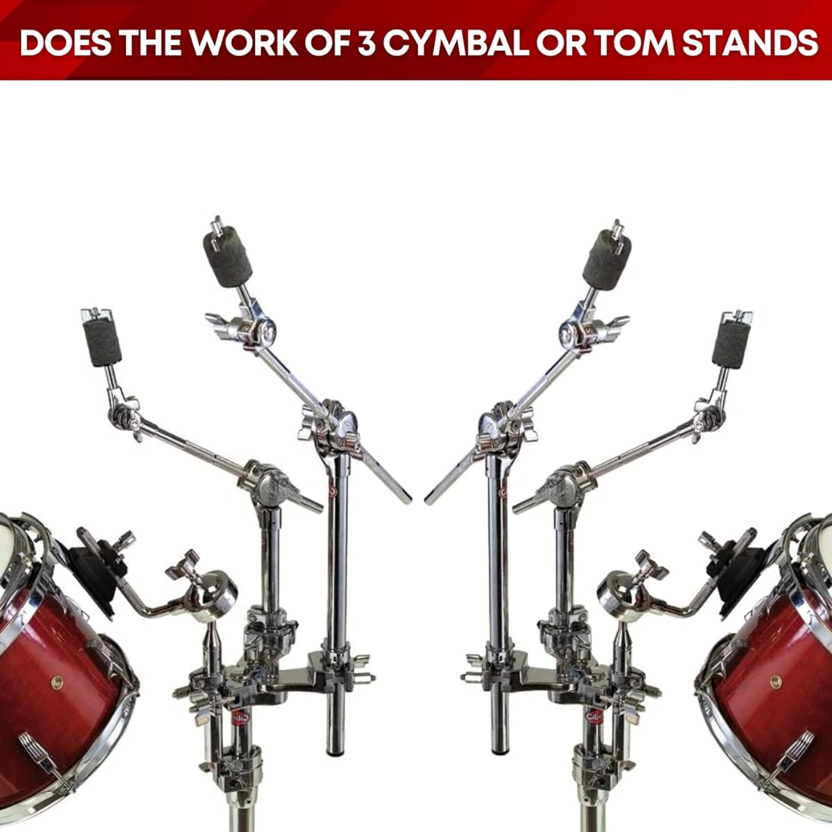 Gibraltar 9713PM Double Brace Adjustable 3-Mount Platform Stand