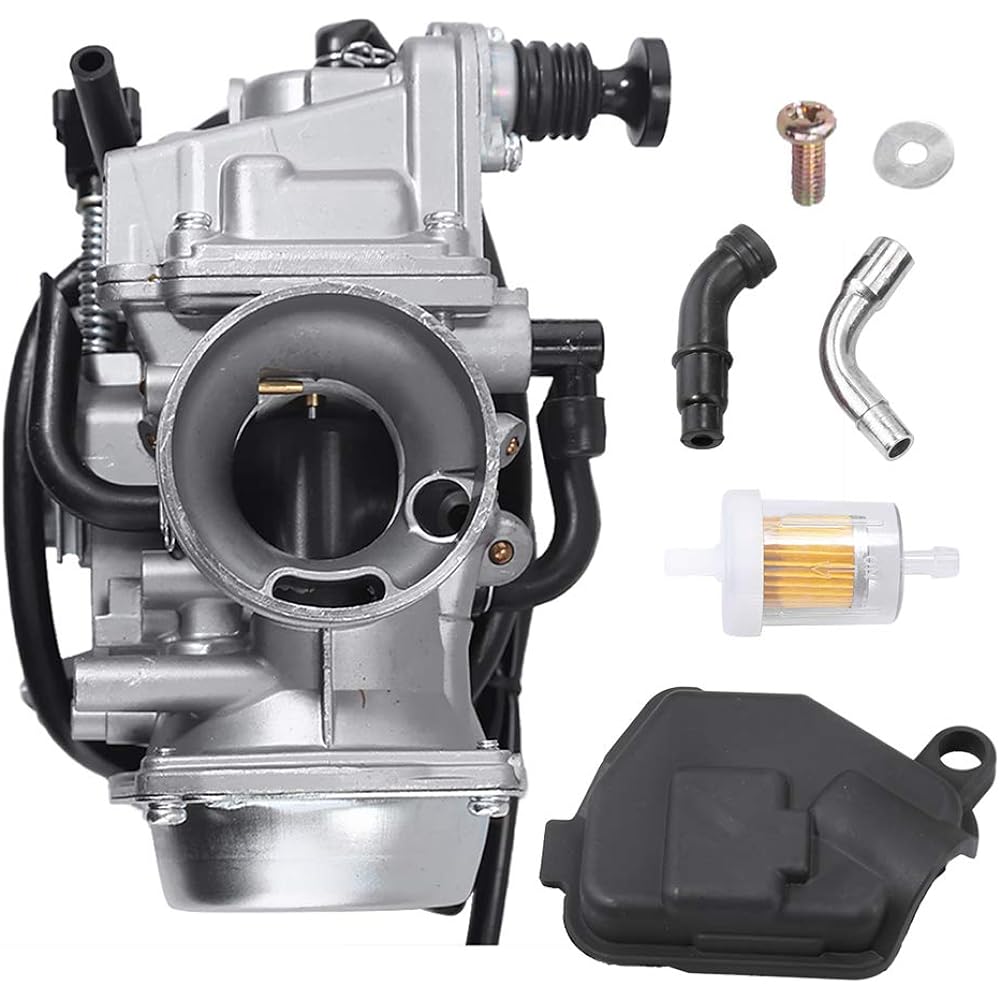 Carburetor Honda Rancher 350 TRX350FE TRX350FM 4x4 2004 2005 2006 ATV Replacement Carb Assembly with Fuel Filter Bolt