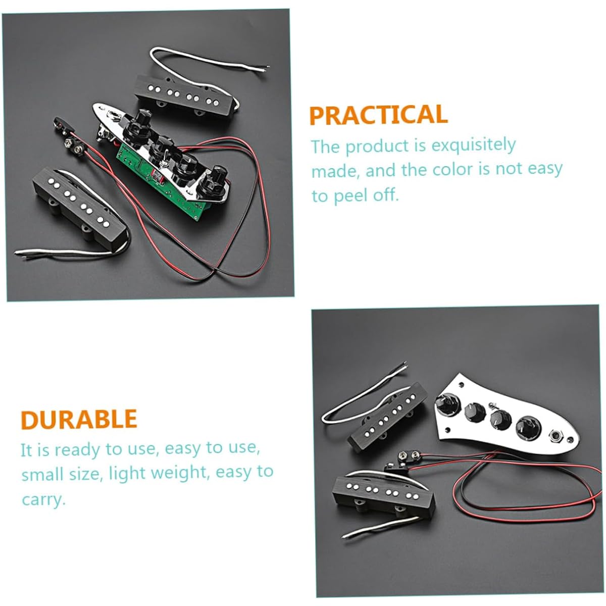 VICASKY 1 Set Pickup Simple Acoustic Bass Humbucker Bass Part Humbucker Clip Tone Tool Pickguard Guitar Pickguard