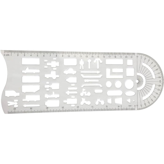 Traffic Accident Drawing Ruler Road Traffic Accident Scene Map Investigation Traffic Drawing Template Ruler Accident Vehicle Drawing Ruler (Light Blue)