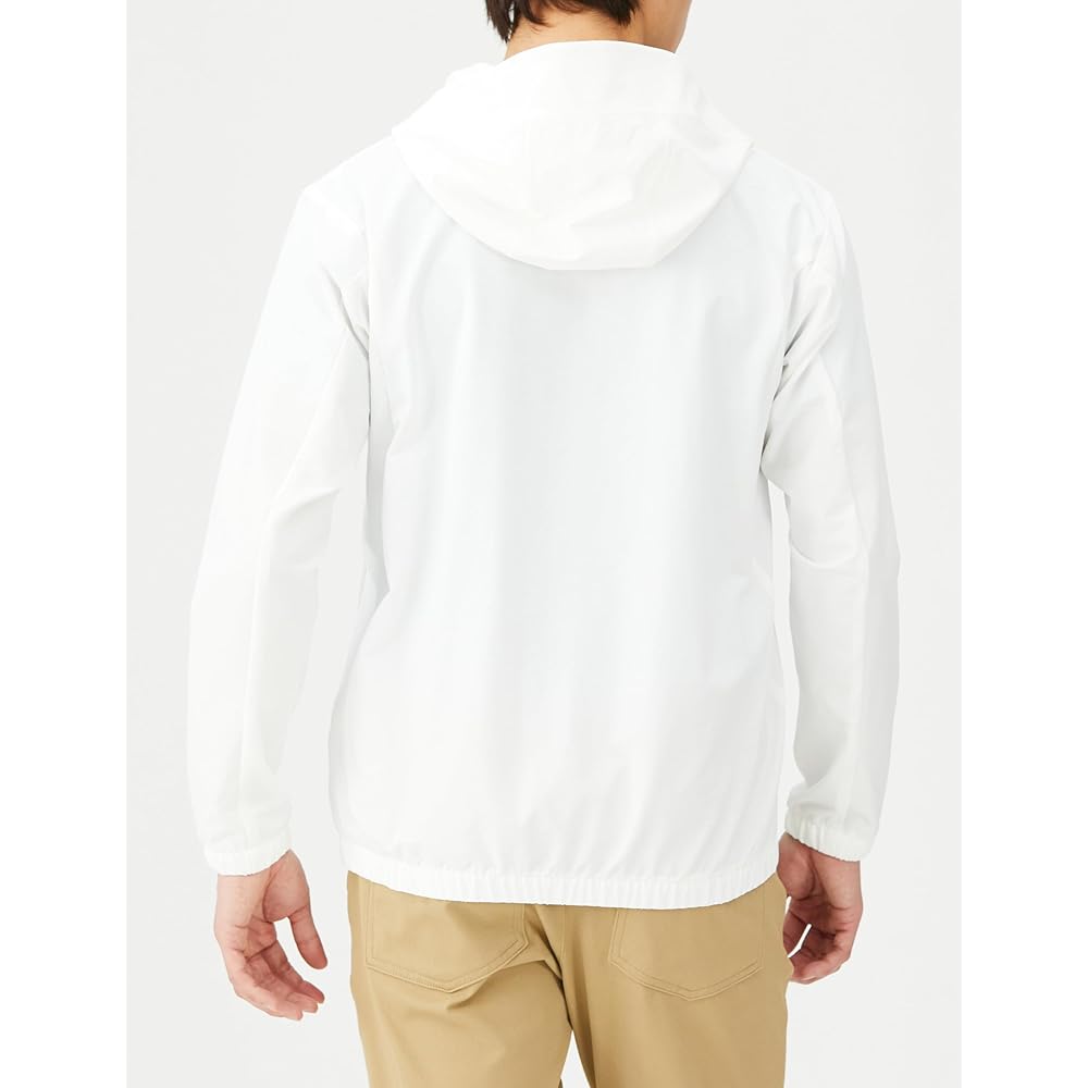 [Move Sports] Cross Descente AIRY TRANSFER TOUGH/Tough Spunlike Authentic Logo Full Zip Hoodie with Hood, Long Sleeves, 4-Way Stretch, Water Repellent, Noiseless, Rain, Shape Stable, Pill Resistant, Fade Resistant, Men's