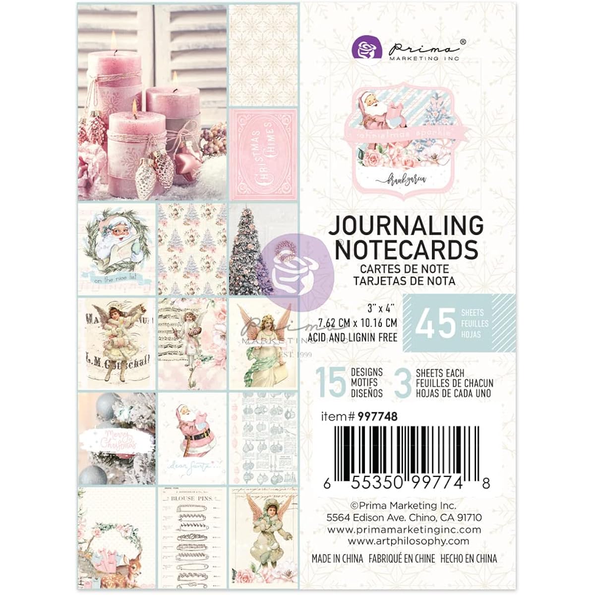 Prima Marketing Paper Pad Collection Miel (Frank G) 3" x 4" Journal Kit Scrapbooking Supplies Materials Art Journal Planner Decoupage Album Mother's Day Decor Memorial Day