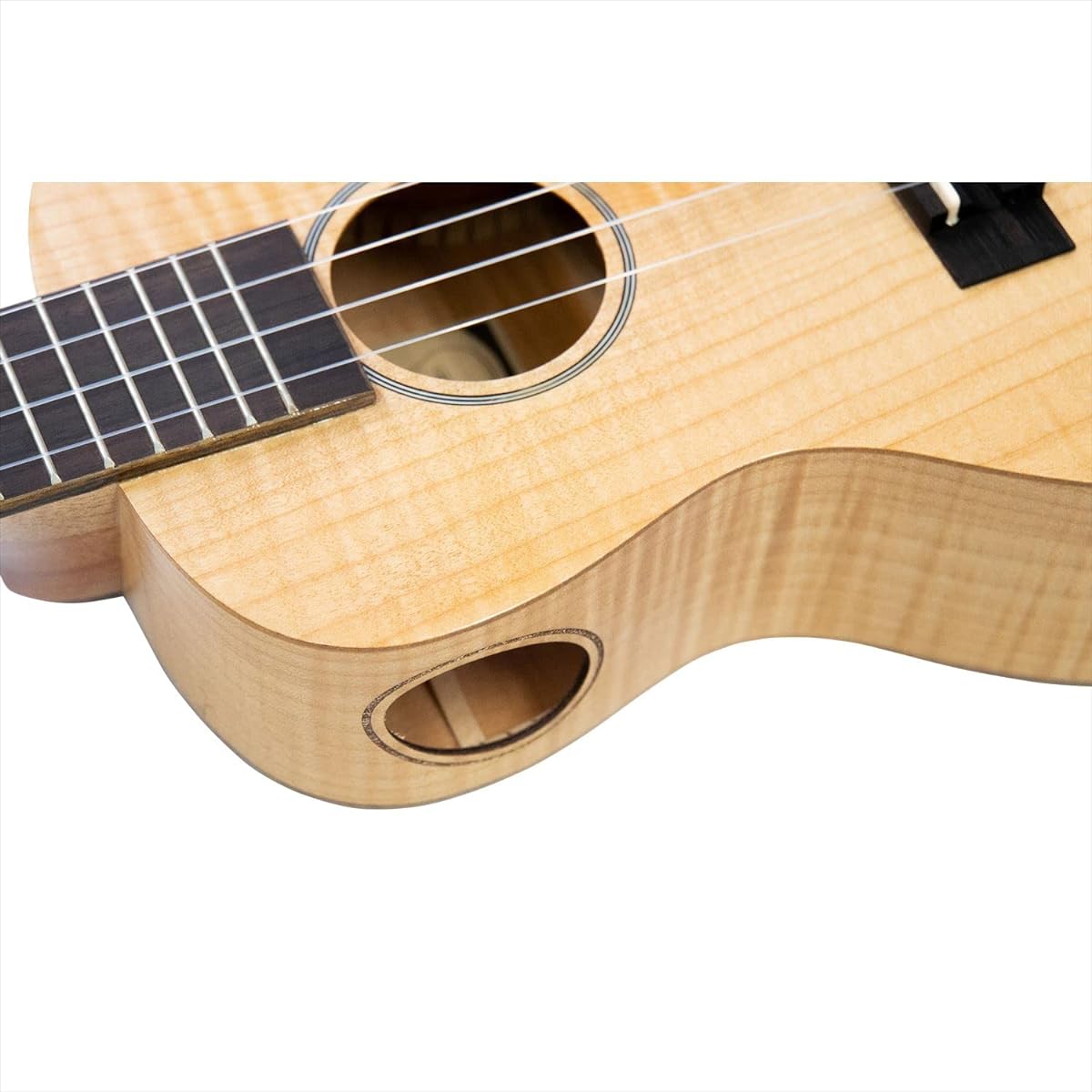 Domestic inspection [Kai UKULELE] KTI-90 tenor size ukulele (flame maple plywood with case) natural