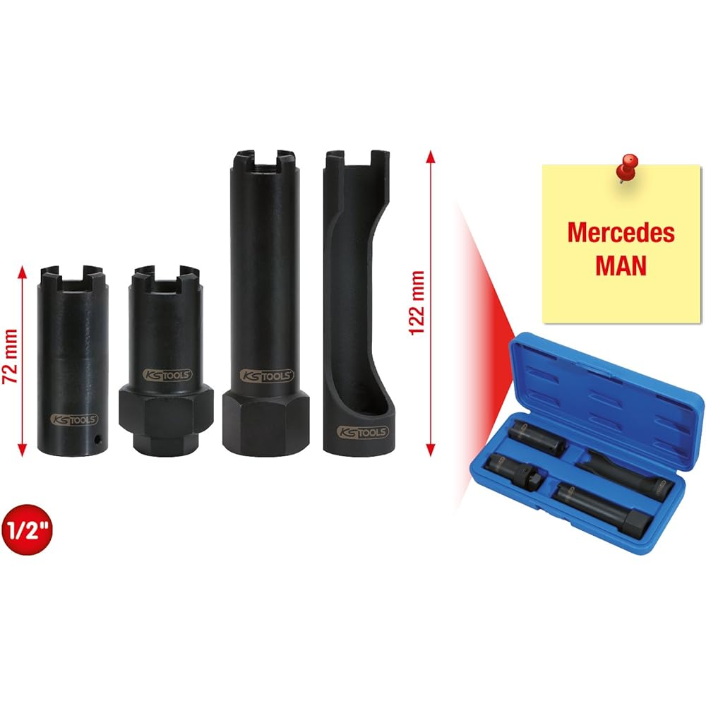 KS TOOLS Thrust bolt spigot socket set 4 pcs 455.0000
