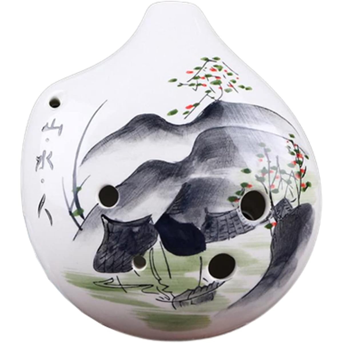 Hand-painted AF Ocarina 6 Holes Mid Tone F Tone Beginner Ceramic Ocarina Sound Deep and Thick Ocarina Musical Instrument (2)