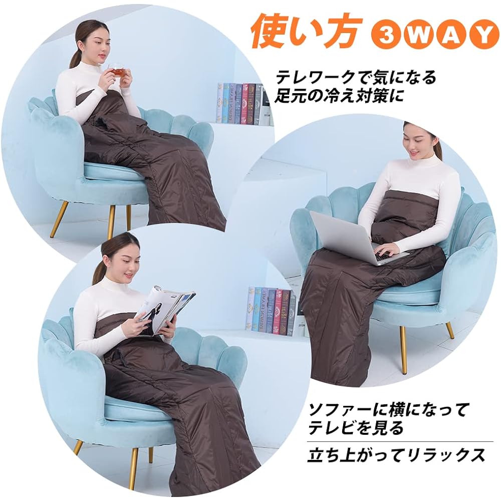 Hot leg heater PSE 30 seconds quick heating Kotatsu for one person Warm hot heater Foot heater Electric 6 temperatures 7 fixed times Feet & knees & hands Foot warmer Lap blanket Washable Cold weather protection Low voltage Far infrared rays Overheat prot