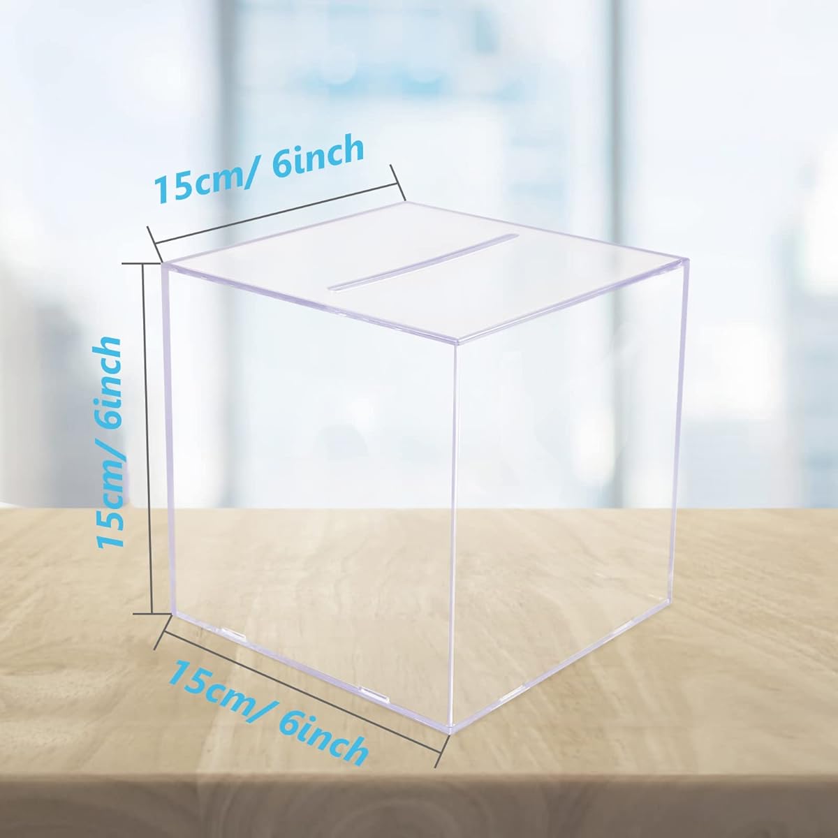 Large Clear Piggy Bank, No Opening Piggy Bank, 5.9 Inch Clear Acrylic Piggy Bank for Adults/Kids, Acrylic Piggy Bank, Save Money for Adults, Cash Coins, Need to Break to Open, Save Money, Jar