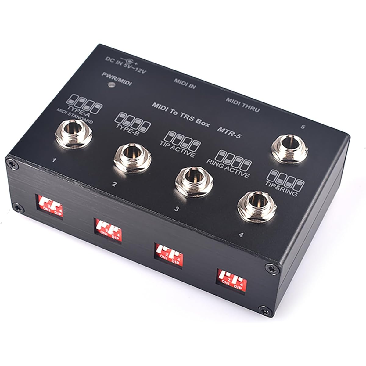 DigitalLife MIDI to TRS MIDI Thru/Converter Box - MTR-5, 5-pin DIN MIDI - 5 x TRS + 1 x 5-pin DIN MIDI