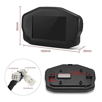 LED Indicator Odometer Fits for All Motorcycles HD Universal Motorcycle Dashboard Speedometer Tachometer 2/4 Cylinder Digital Motor LCD Instrument Panel