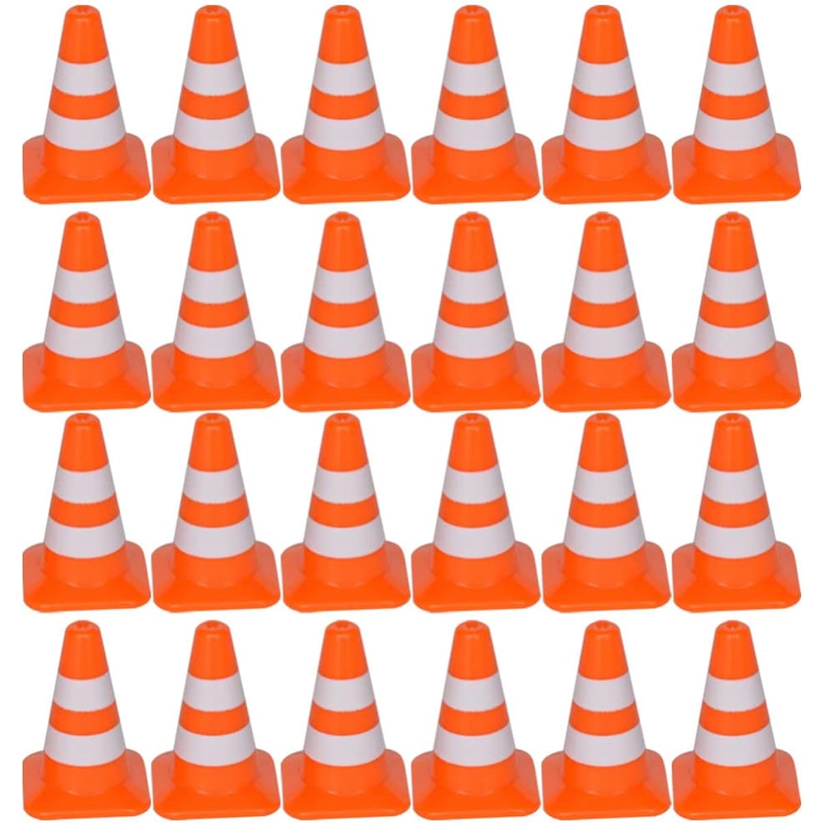 NUOBESTY Mini Traffic Cone 50 Pieces Miniature Traffic Cone Mini Traffic Sign Barricade Sign Traffic Scene Road Sign Model Children's Pretend Toy Traffic Cone