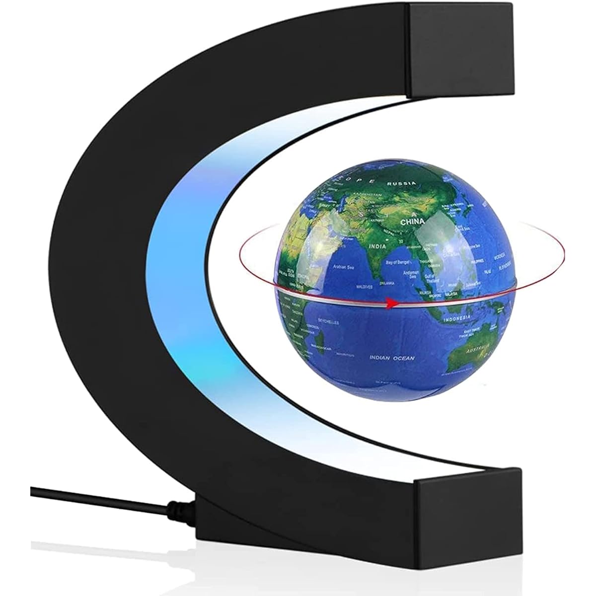 Floating Globe Magnetic Levitating Globe Cool Gadget Gifts Office Decor Fun Tech Gifts for Men Magnetic Floating Globe Spinning Globe with LED Lights