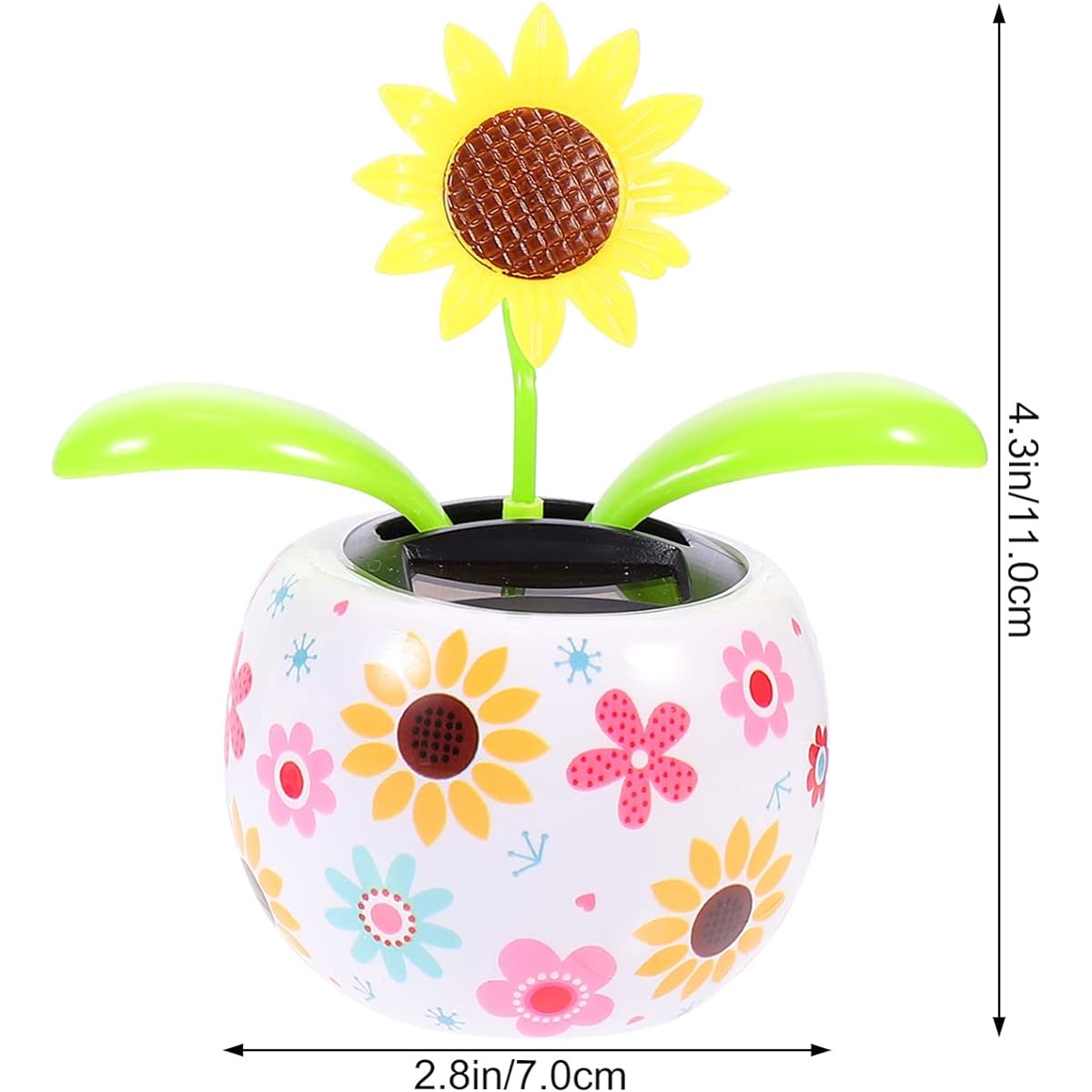 BESPORTBLE 2PCS Solar Dancing Figures Solar Powered Dancing Flowers Sunflowers Swaying Dancers Toys for Car Dashboard Office Desk Decoration