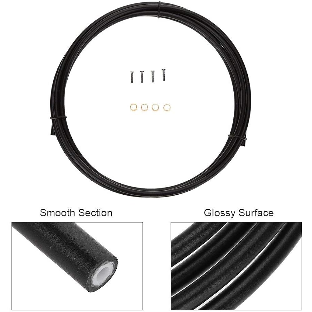 Shimano Hydraulic Brake Hose Brake Oil Pipe Connector Insert Set Applicable to GUB BH90 BH59 Black