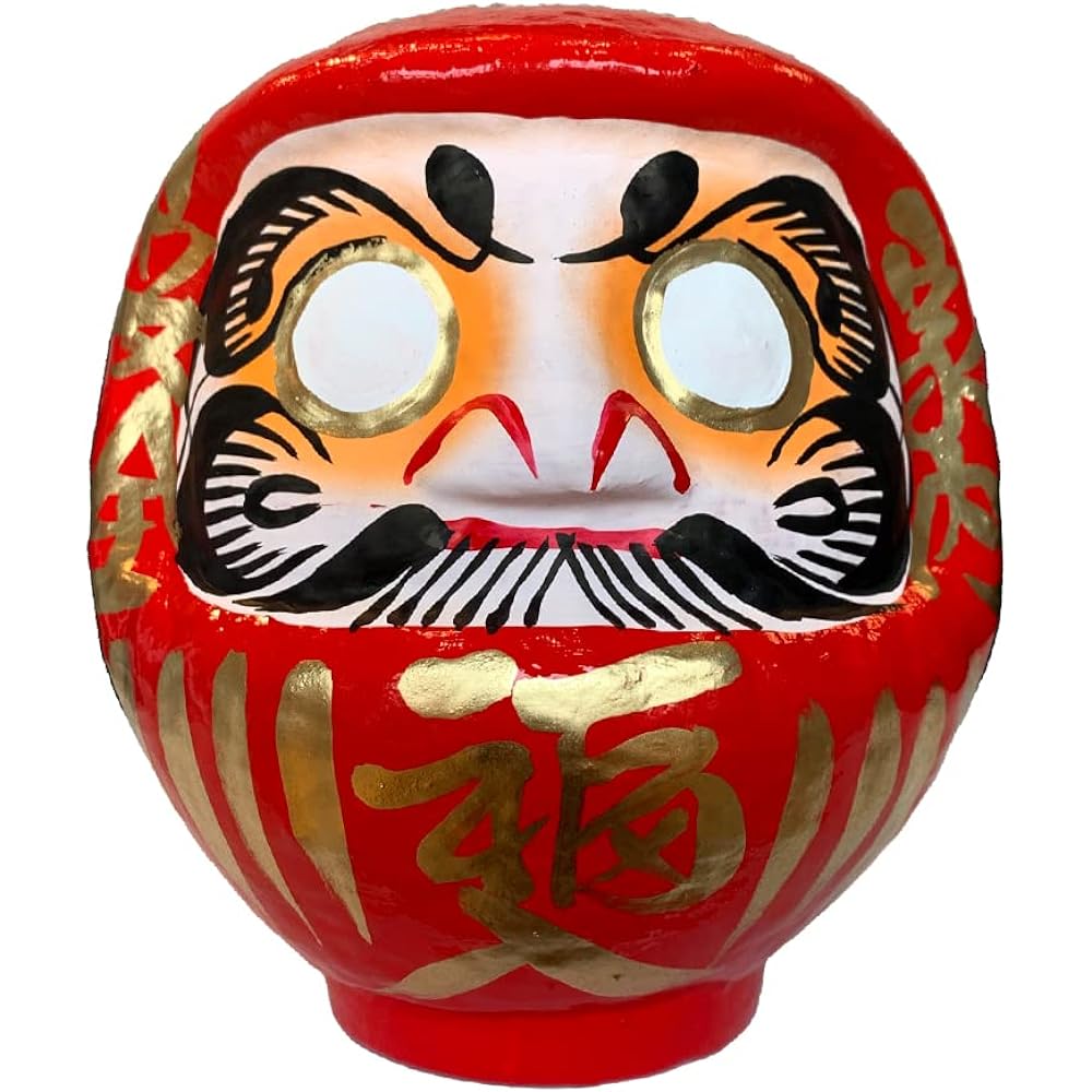 Shigeta Daruma, Made in Japan, Daruma, Takasaki, Family Safety, Good Luck, Good Luck, Passing, Winning, Prayer, Ornament, Traditional Craft, Height 28cm, Size 8, Red