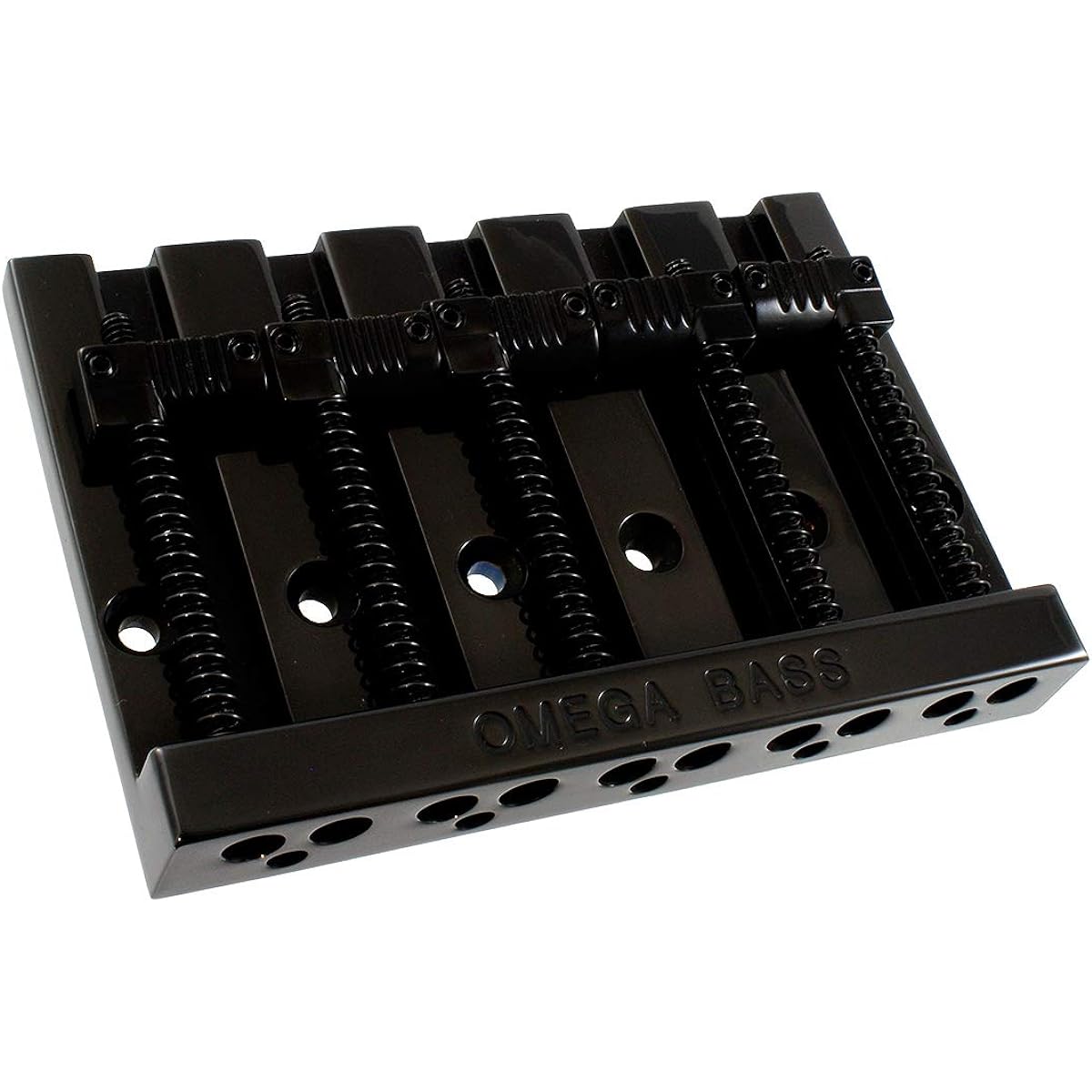 ALLPARTS BB-3361-003 5-String Grooved Omega Bass Bridge Black
