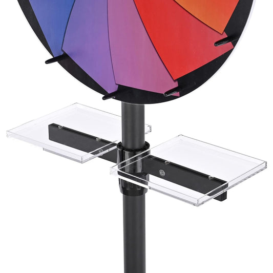 WinSpin Rectangular Serving Tray 24" or 36" Dual Use Prize Wheel Clear Acrylic Display Stand for Trade Shows