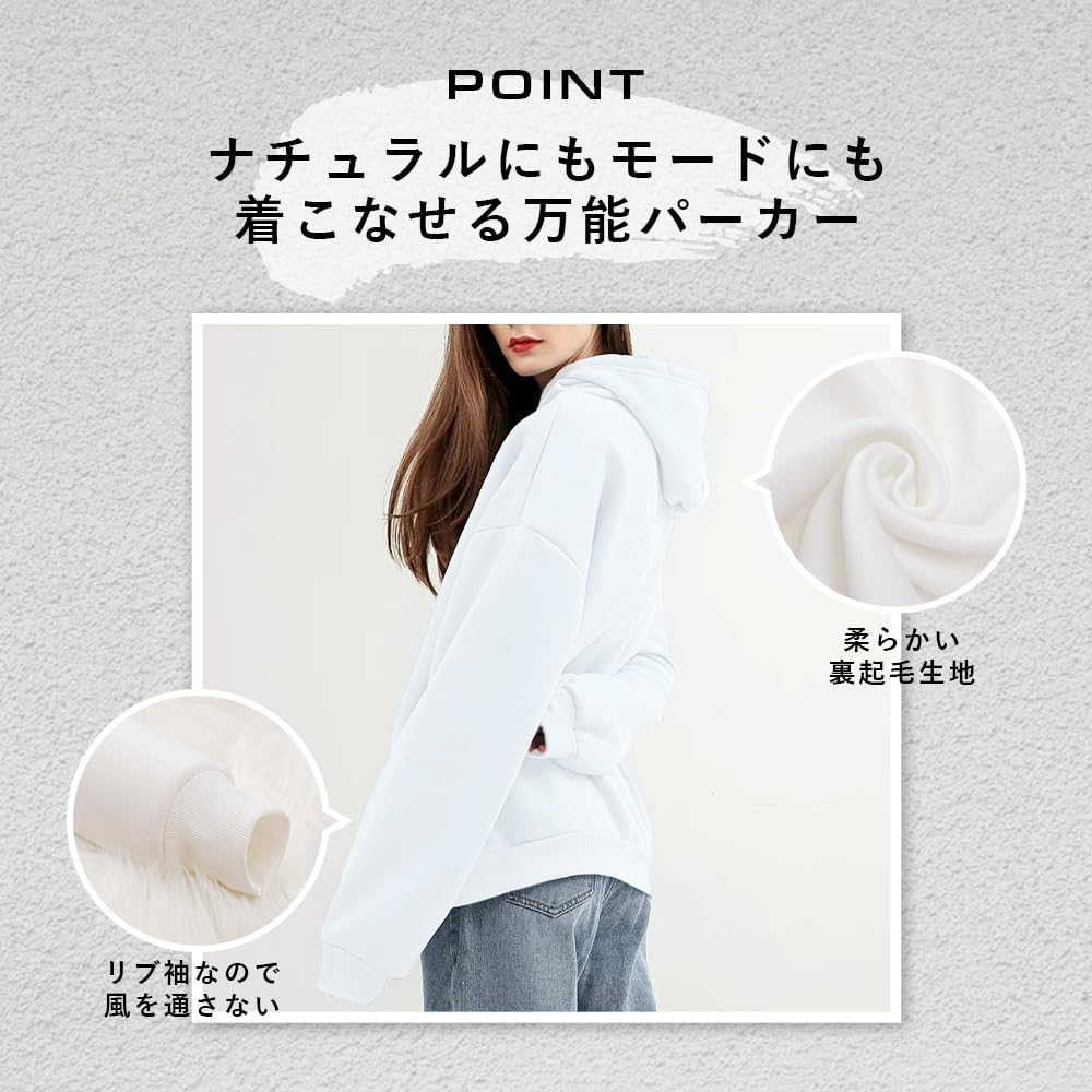 [Lilly Flora] Hoodie Large Size Women's Men's Parka Hooded Black Pullover Light Parka Sweatshirt Light White Gray Gray Green Cute Cute Casual