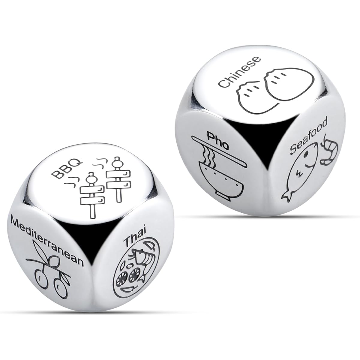2 Food Decision Dice Anniversary Date Night Gifts for Men Women Couples Valentine's Day Gifts for Him Her Christmas Birthday Gifts for Husband Wife Boyfriend Girlfriend Funny Gifts