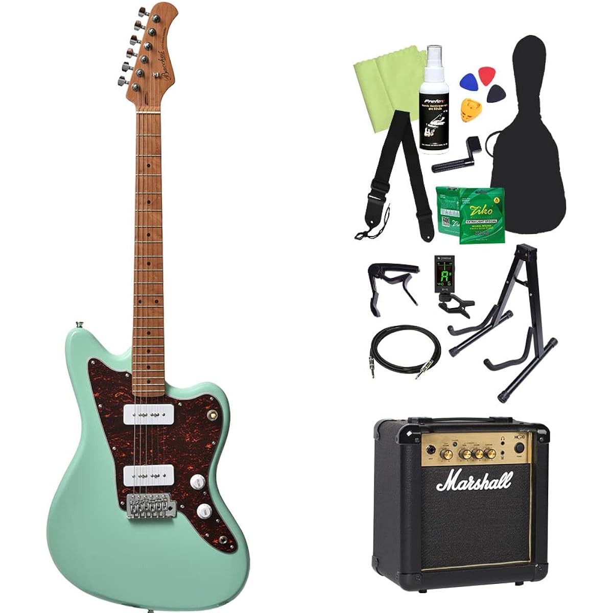 Bacchus BJM-1-RSM/M Electric Guitar Beginner 14-piece Set [Includes MG10] SFG Roasted Maple Neck Bacchus
